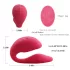 Cotoxo Cupid 2 - vibratore per coppia telecomandato - silicone rosso