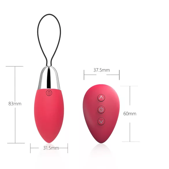 Cotoxo Fire 2 - ovetto vibrante indossabile con telecomando (rosso)