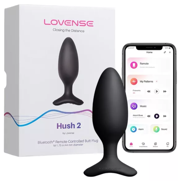 Lovense Hush 2 M - Vibratore anale controllato via app (45 mm, nero)