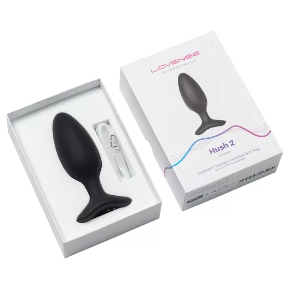 Lovense Hush 2 M - Vibratore anale controllato via app (45 mm, nero)