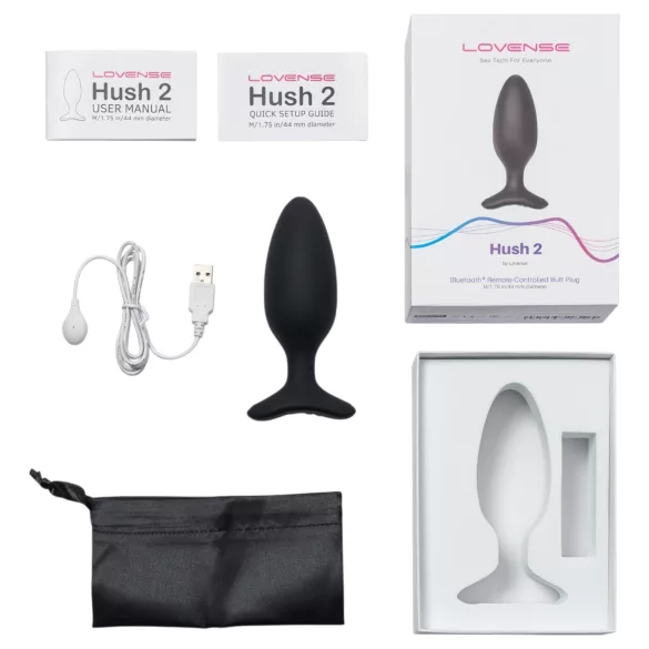 Lovense Hush 2 M - Vibratore anale controllato via app (45 mm, nero)