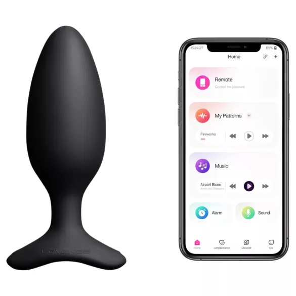 Lovense Hush 2 M - Vibratore anale controllato via app (45 mm, nero)