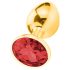 Sunfo - Plug anale in metallo con gemma rossa (oro)