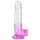 Sunfo - dildo realistico con testicoli e ventosa - 22cm trasparente viola
