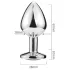 Sunfo - plug anale in metallo con gemma viola - argento