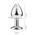 Sunfo - plug anale metallo con pietra a cuore - argento rosa