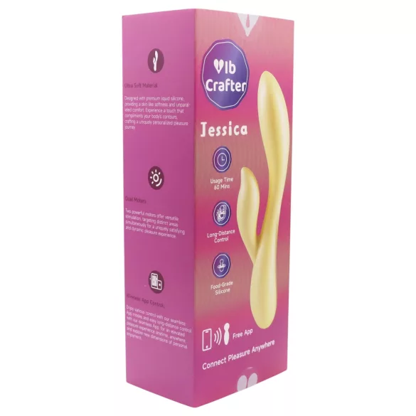 LP Jessica - vibratore intelligente con braccio clitorideo (giallo)