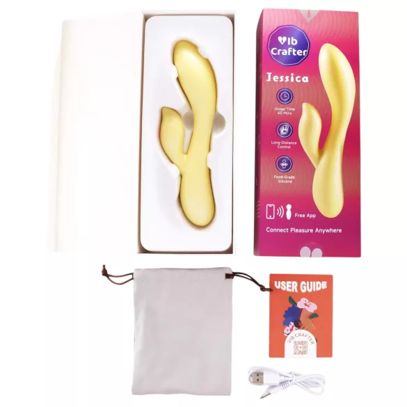 LP Jessica - vibratore intelligente con braccio clitorideo (giallo)