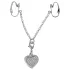 Intim ékszer - gioiello intimo a forma di cuore con strass - argento