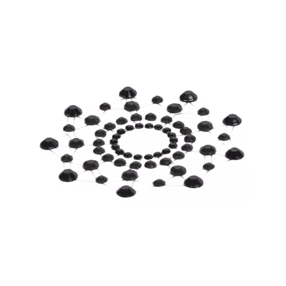 Adesivi per capezzoli con diamanti scintillanti (neri)