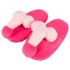 Pantofole peluche rosa a forma di pene
