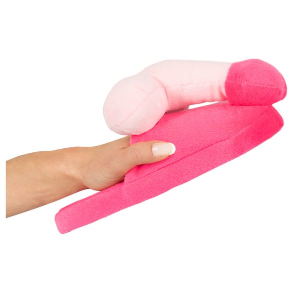 Plüss - ciabatte peluche a forma di pene - rosa