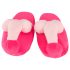 Pantofole peluche rosa a forma di pene