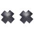 Cottelli - adesivo per capezzolo con strass a forma di X (nero)