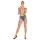 Bad Kitty - collare e cintura a maglie (argento)
