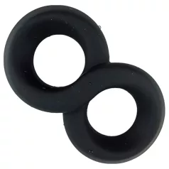   Pulselock Taur - anello doppio per pene e testicoli (nero) - 20 mm eel