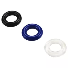 Pulselock Cirkl - set di 3 anelli per il pene in TPE (neri)