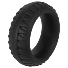   Pulselock Forge - anello per il pene in silicone con motivo battistrada (nero) - 35 mm