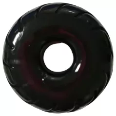   Pulselock Forge - anello per pene in TPE nero con motivo a ruota (19 mm)