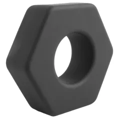   Pulselock Forge - anello fallico in silicone a forma di dado (nero) - 22 mm