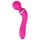 Lonely 2in1 - vibratore punto G e massaggiatore - 3 testine - silicone rosa