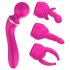 Lonely 2in1 - vibratore punto G e massaggiatore - 3 testine - silicone rosa