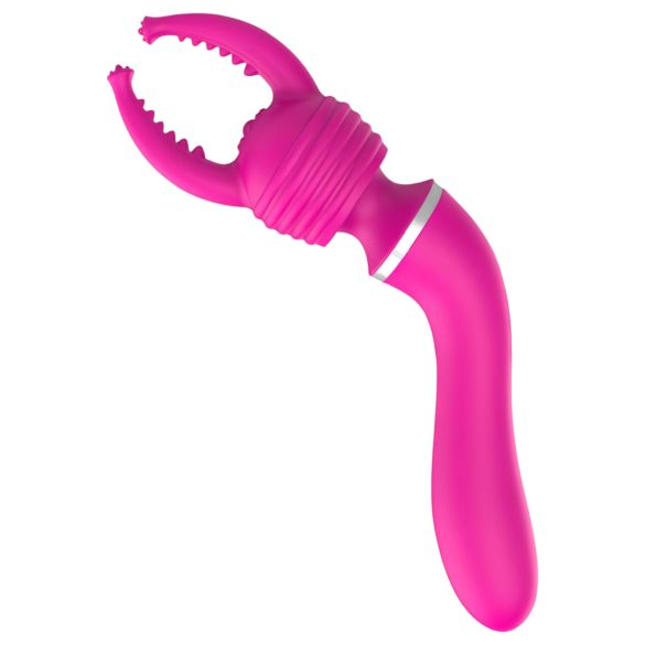 Lonely 2in1 - vibratore punto G e massaggiatore - 3 testine - silicone rosa