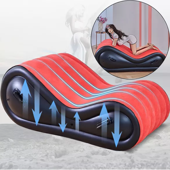Magic Pillow - cuscino BDSM gonfiabile con manette - grande rosso