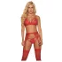 Mapalé - completino lingerie con reggicalze - rosso - M/L