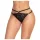 Mapalé - slip aperto con cinturini - fantasia nera - M/L