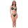 Mapalé - Set verde floreale: reggiseno e slip con cinturini