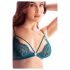 Mapalé - Set verde floreale: reggiseno e slip con cinturini