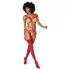 Mapalé - Set reggiseno a 3 pezzi con ritagli (rosso-naturale) - (S/M)
