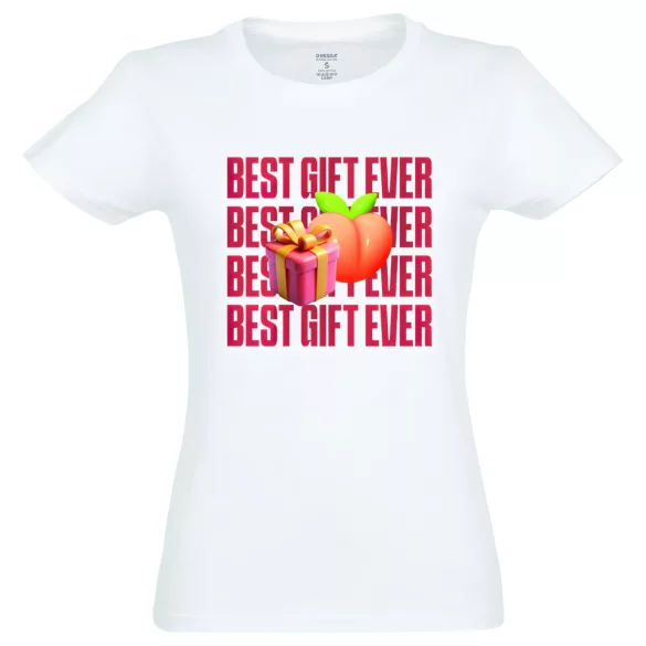 Best Gift Ever - maglietta donna - cotone bianco - XL