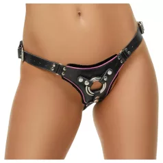   ZADO - imbracatura in pelle per dildo indossabile BDSM (nero, S-L)
