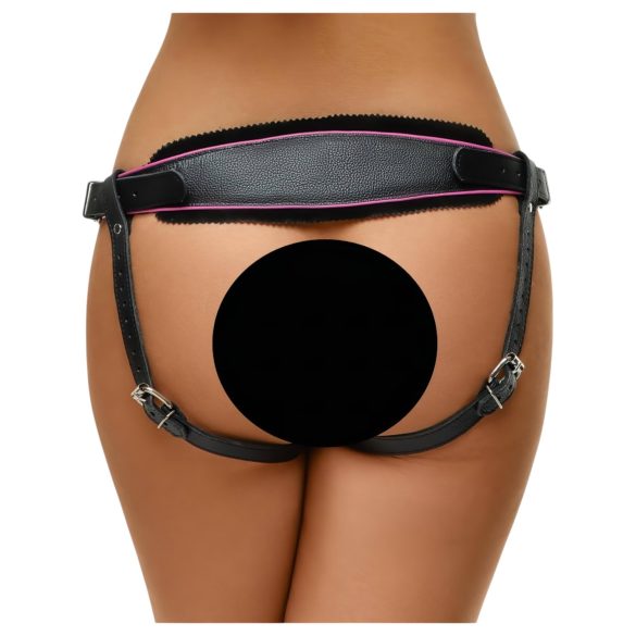 ZADO - slip in pelle per strap-on - nero - taglia S-L