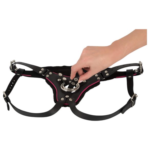 ZADO - slip in pelle per strap-on - nero - taglia S-L