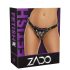 ZADO - slip in pelle per strap-on - nero - taglia S-L