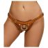 ZADO - slip in pelle per strap-on - marrone - XXL