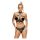ZADO - Set in pelle con slip strap-on (nero) - L/XL