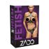 ZADO - Set in pelle con slip strap-on (nero) - L/XL