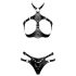 ZADO - Set in pelle con slip strap-on (nero) - L/XL
