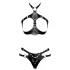 ZADO - set in pelle con slip strap-on (nero) - L/XL