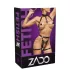 ZADO - Set imbracatura in pelle 2 pezzi (nero-oro)
