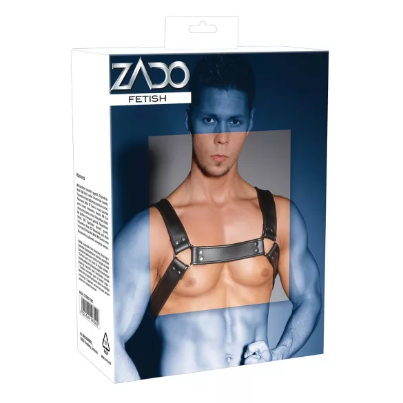 ZADO - imbracatura seno donna - pelle nera