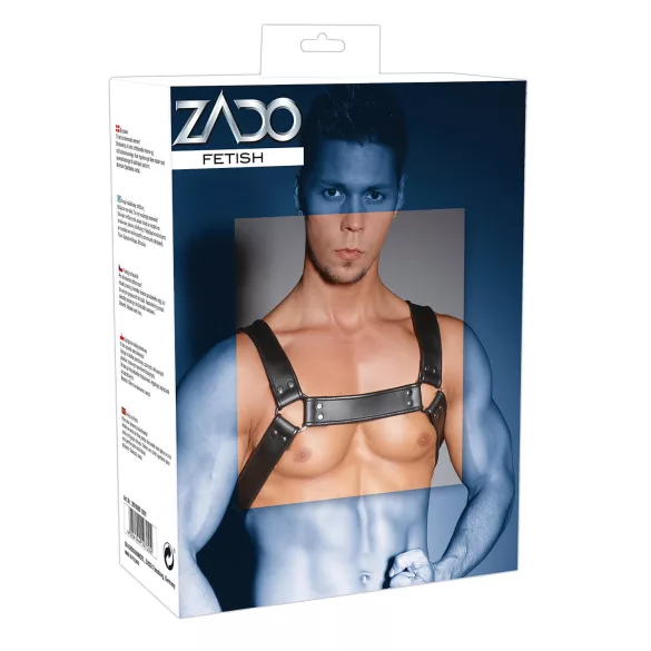 ZADO - imbracatura seno donna - pelle nera