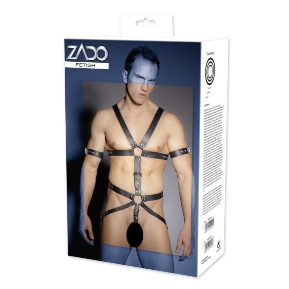 ZADO - Body imbracatura in pelle a cinghie - per uomo - L/XL