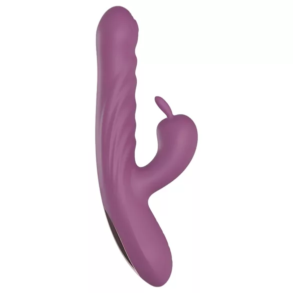 Funny Me Rabbit Bunny - vibratore ricaricabile con braccio fallico spingente e stimolatore clitorideo (viola)