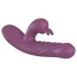 Funny Me Rabbit Bunny - vibratore ricaricabile con braccio fallico spingente e stimolatore clitorideo (viola)