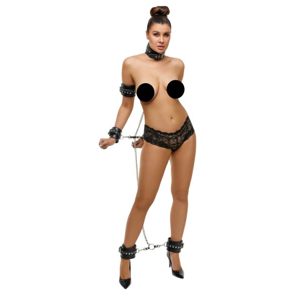 ZADO - set bondage in pelle completo (nero)